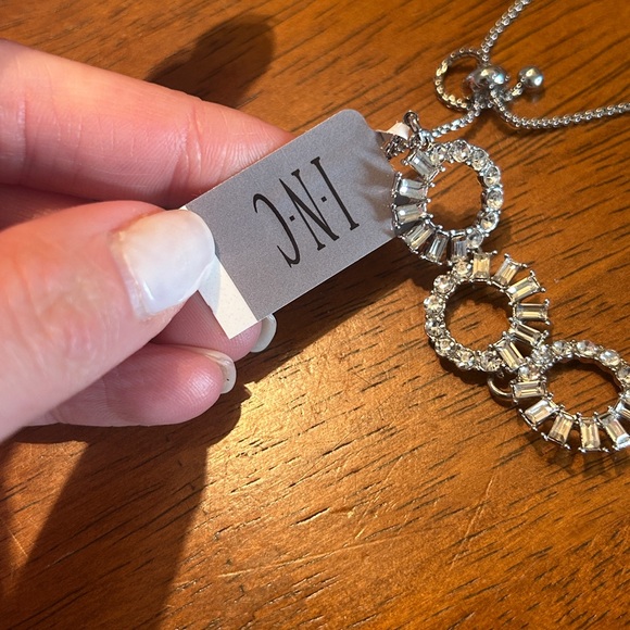 NWT INC Silver-Tone Mixed Crystal Circle Slider Bracelet - Picture 4 of 5